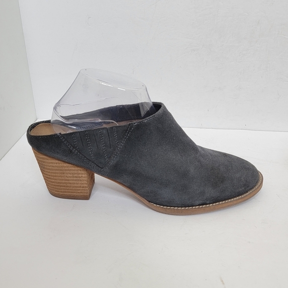 Blondo Norwich Mules Slip On Shoes Grey Suede Leather Waterproof Size 12 - Picture 5 of 10